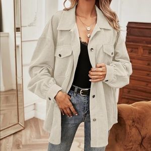Corduroy button down jacket